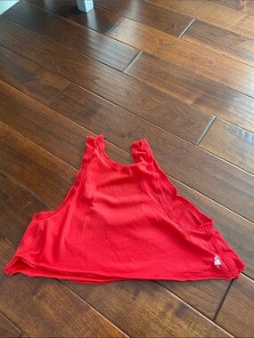 Free People Red Sleeveless Crop Tank Top